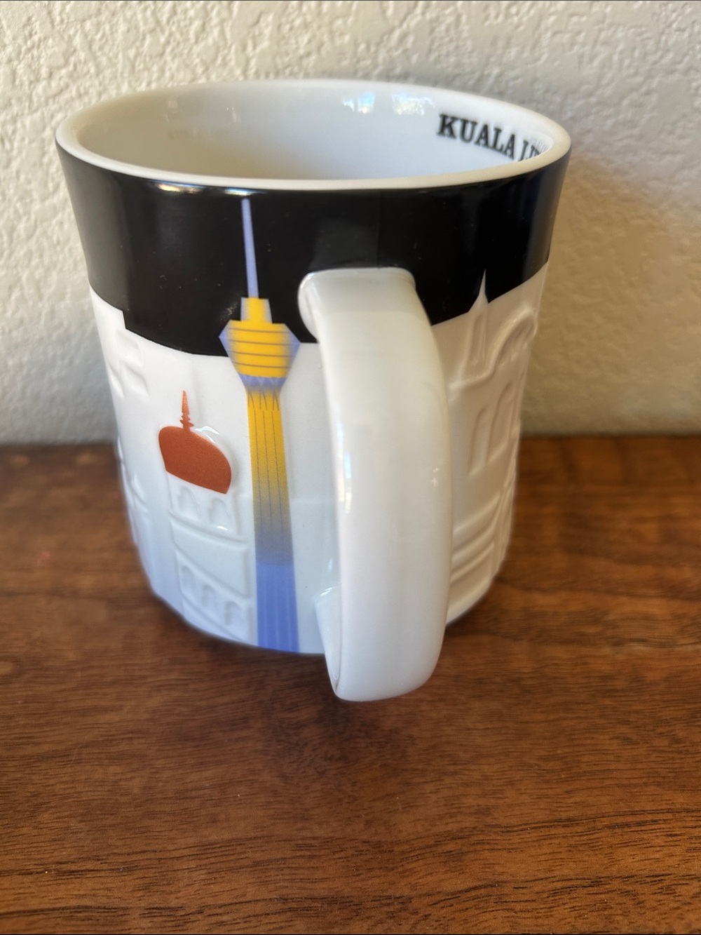 Starbucks Kuala Lumpur Skyline Mug - White, Black, Copper 16 Oz - Picture 2 of 7